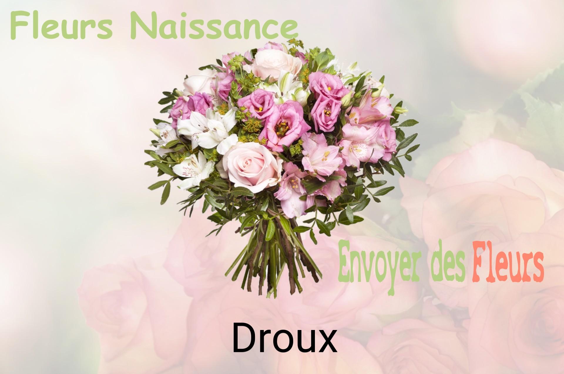 Bouquet de fleurs de naissance livré à Droux